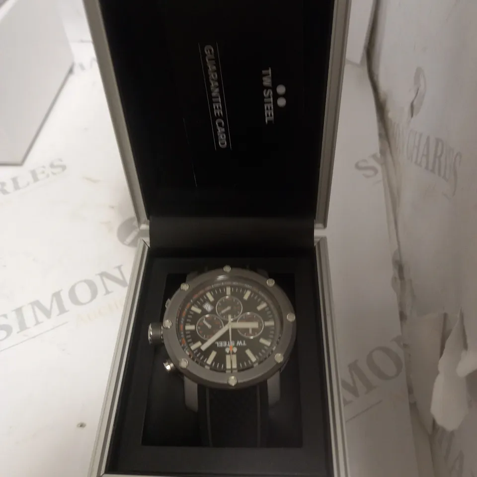 BLACK TW STEEL WATCH