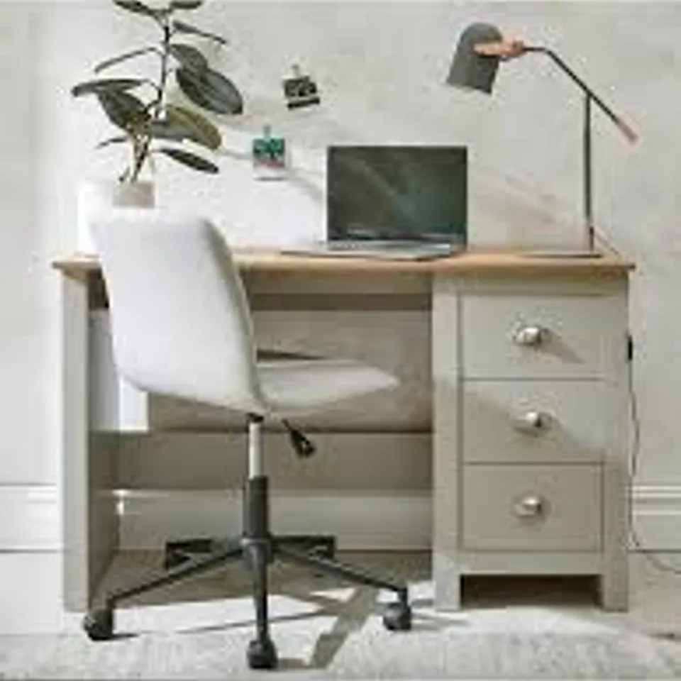BOXED ATLANTA STUDY DESK - LIGHT GREY/OAK (1 BOX)