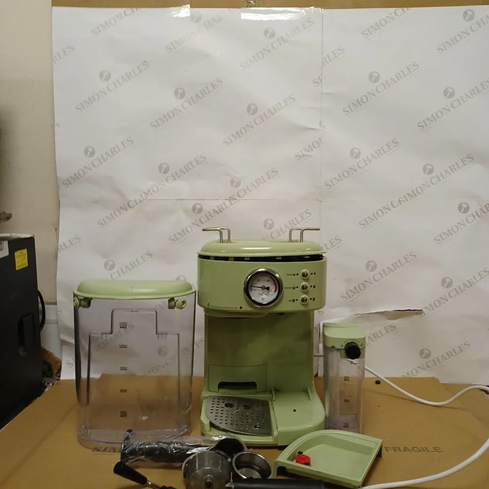 SWAN RETRO ONE TOUCH ESPRESSO MACHINE - GREEN