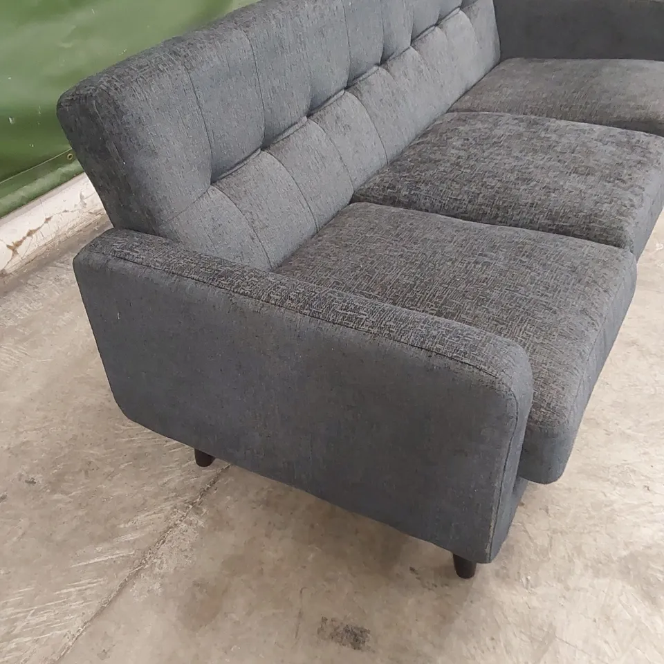 DESIGNER OSLO 3 SEATER FABRIC UPHOLSTERED SOFA 