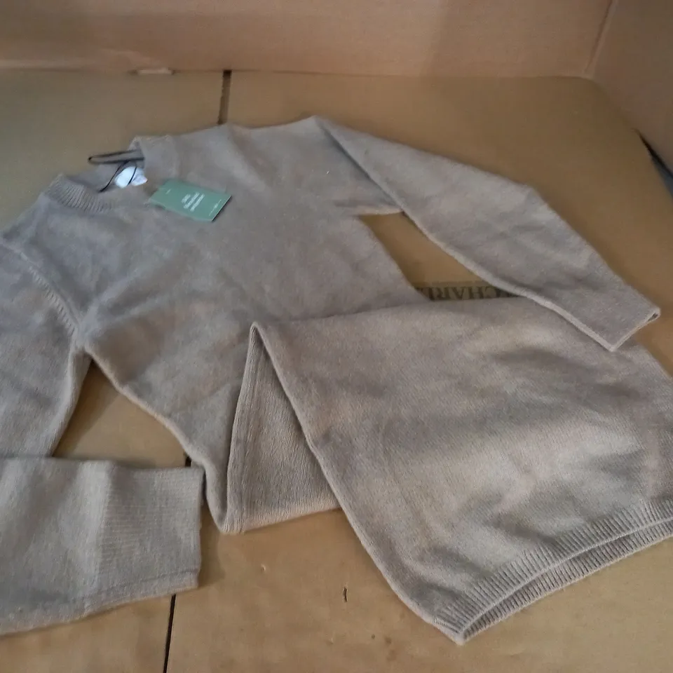 H&M TAUPE JUMPER DRESS - EUR XS