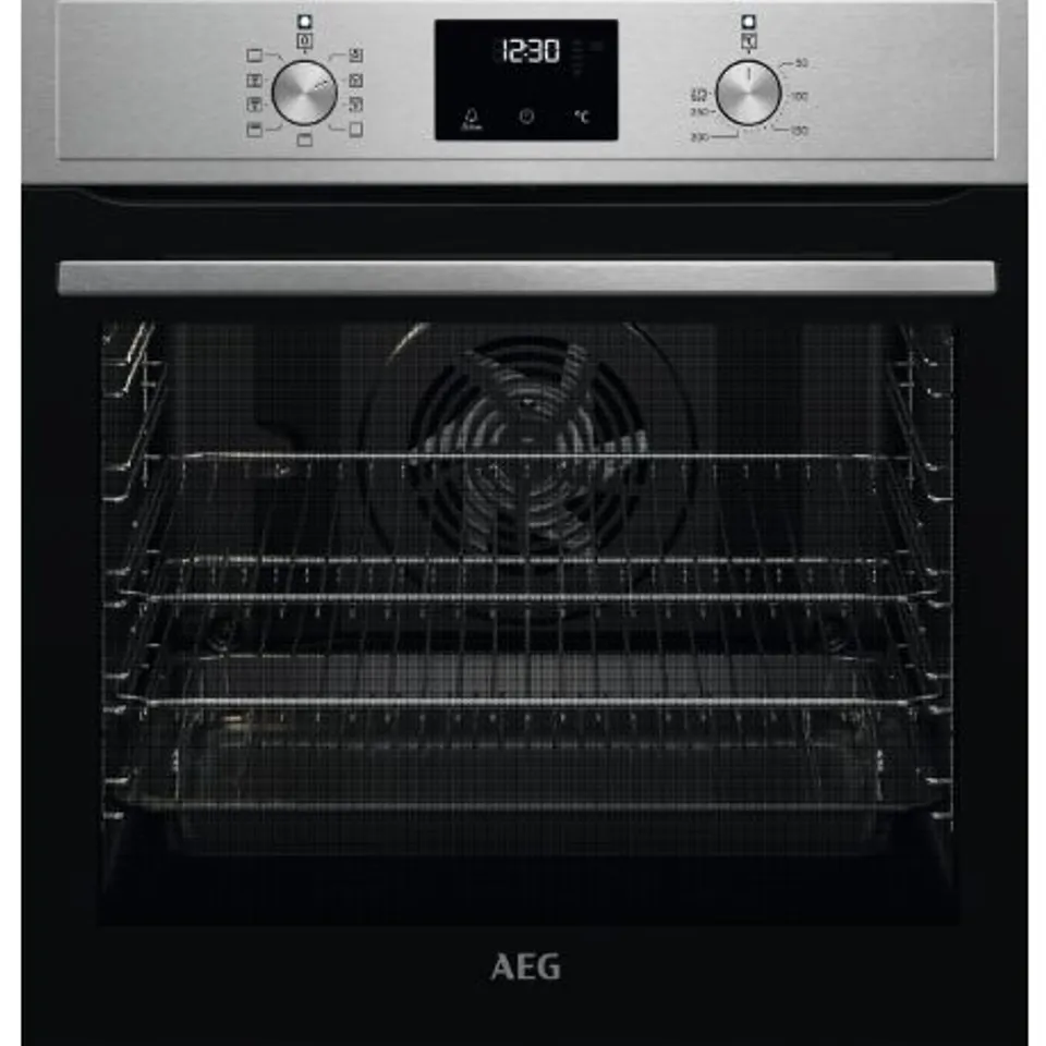 AEG BEX335011M 6000 SURROUNDCOOK BUILT-IN ELECTRIC SINGLE OVEN - STAINLESS STEEL 