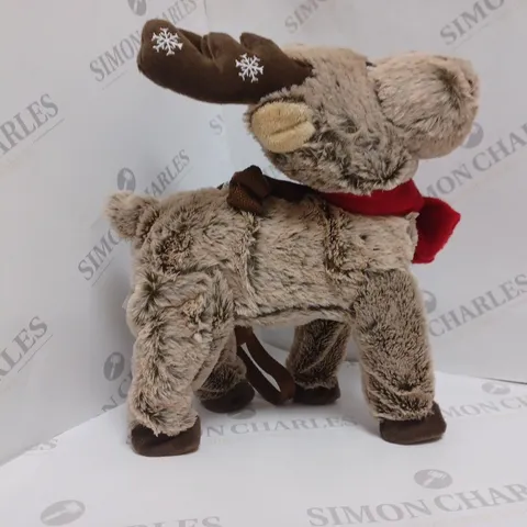 BOXED ANIMATED WALKING AND SINGING REINDEER