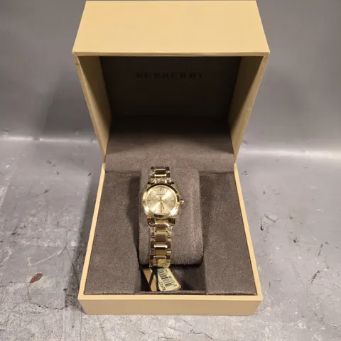 BURBERRY GOLD EFFECT DIAL LADIES WATCH 