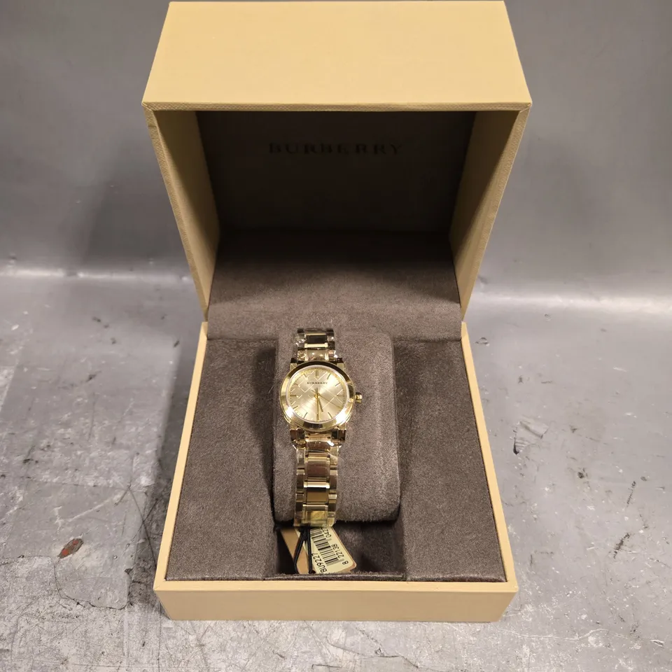BURBERRY GOLD EFFECT DIAL LADIES WATCH 