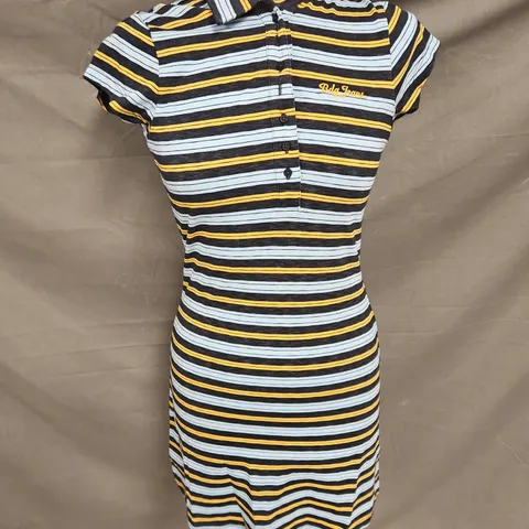 BDG SHORT SLEEVE MINI DRESS IN MULTI STRIPE SIZE M