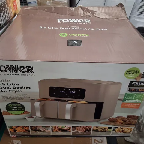 BOXED TOWER 8.5 LITRE DUAL BASKET AIR FRYER OVEN – BLACK (T17137MSH)