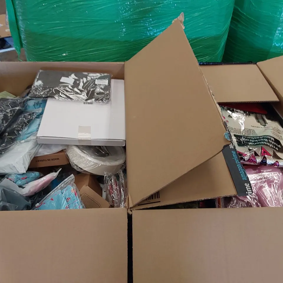PALLET OF ASSORTED ITEMS INCLUDING: MAKEUP, FOOTBALL SHOES, MENS SHORTS, CHILDREN'S TOY, BOARD GAME, INSECT REPELLANT, PENCILS, PHONE CASE