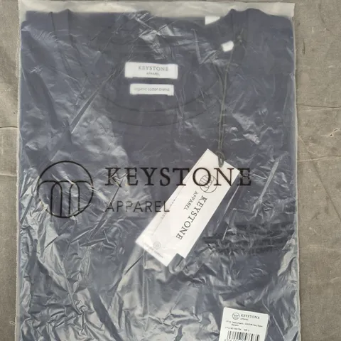 KEYSTONE ORGANIC COTTON BLEND T-SHIRT IN NAVY SIZE LARGE
