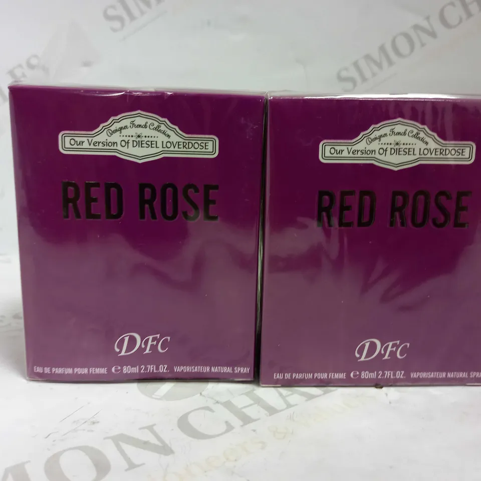 LOT OF 6 DFC RED ROSE 80ML