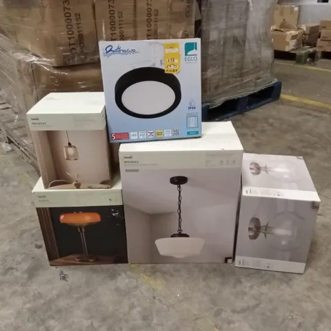 PALLET TO CONTAIN A LARGE QUANTITY OF DESIGNER HOME LIGHTING GOODS AND PRODUCTS 