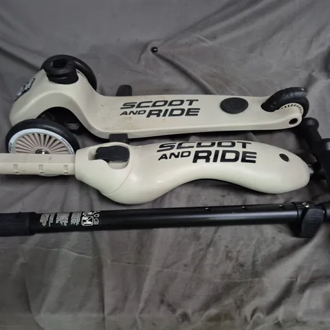 SCOOT AND RIDE CHILDREN'S SCOOTER – CREAM/WHITE