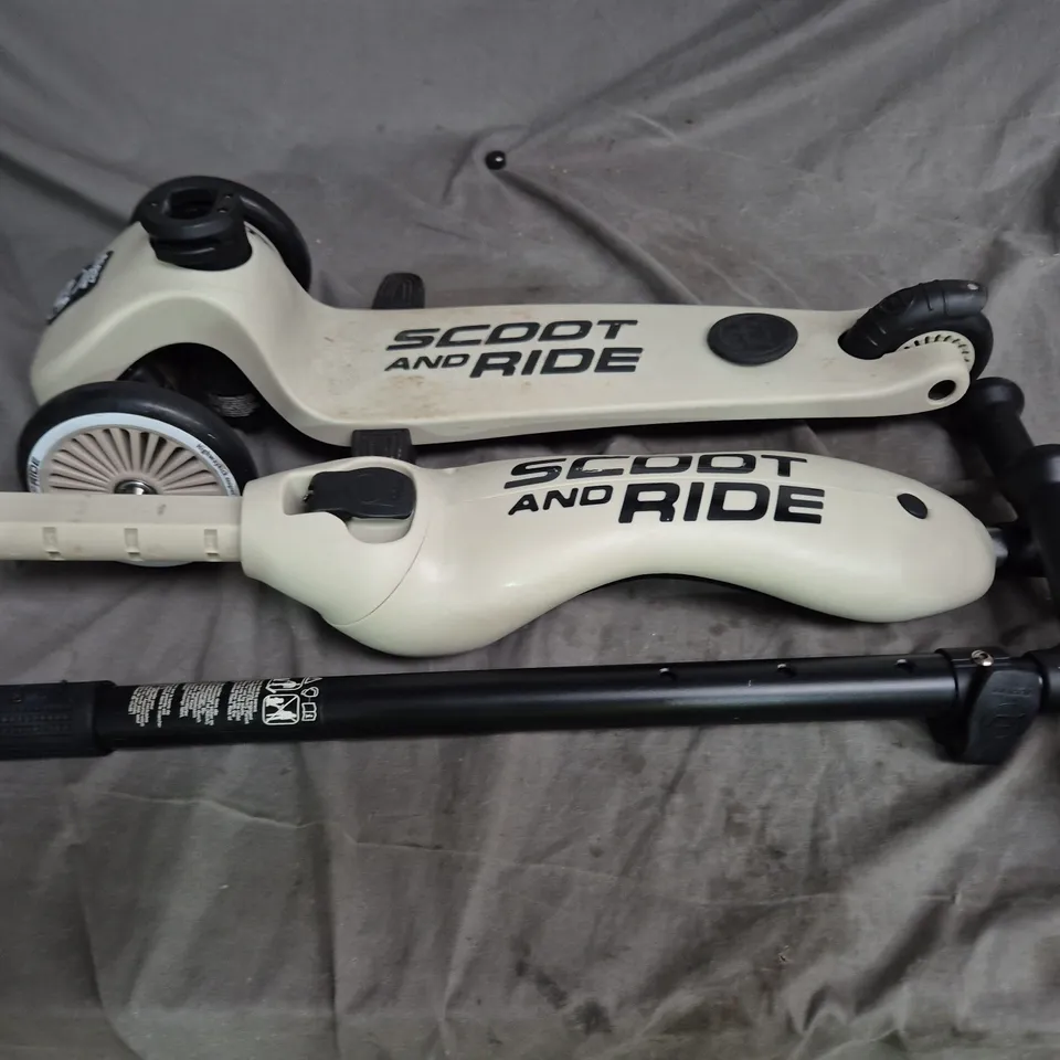 SCOOT AND RIDE CHILDREN'S SCOOTER – CREAM/WHITE