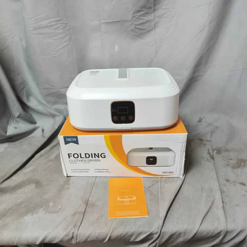 FOLDING CLOTHES DRYER – WHITE PORTABLE COMPACT LAUNDRY DRYER 