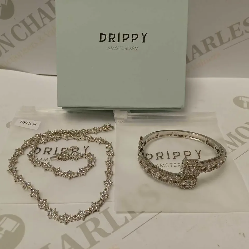 DRIPPY AMSTERDAM 2 PIECE JEWELLERY SET TO INCLUDE 1 BRACELET, 1 NECKLACE 