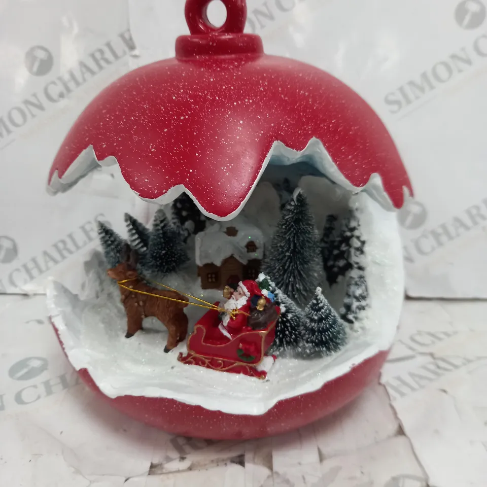CHRISTMAS DECORATION SANTA RED BAUBLE 
