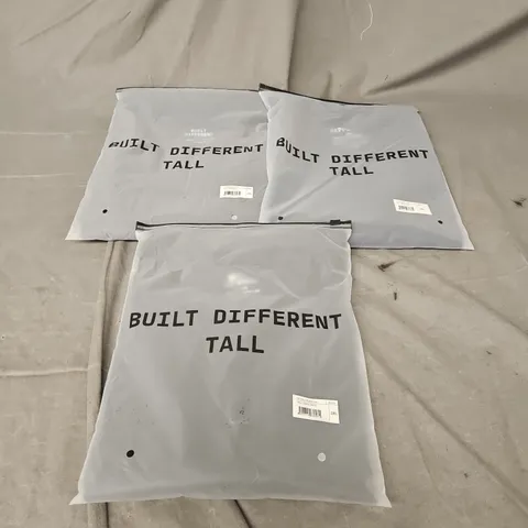 BUILT DIFFERENT TALL X3 ASSORTED CREW NECKS IN NAVY/BLACK SIZE 3XL