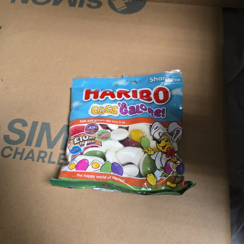 APPROXIMATELY 10 ASSORTED FOOD ITEMS INCLUDING BELAZUROSE HARISSA , MANILIFE PEANUT BUTTER AND HARIBO EGGS GALORE 