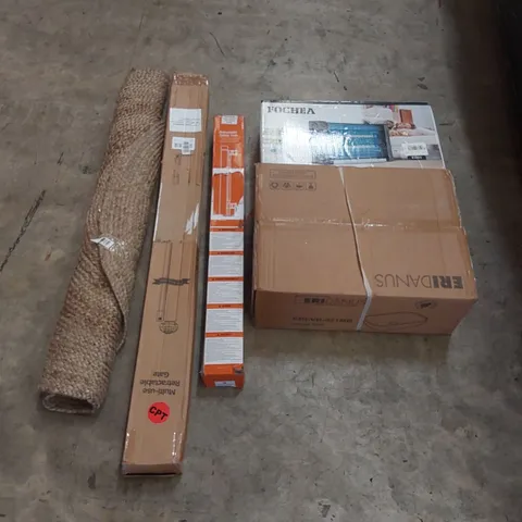 PALLET OF ASSORTED ITEMS INCLUDING: ELECTRIC INSECT KILLER, VESSEL SINK, RETRACTABLE SAFETY GATE, RUG ECT
