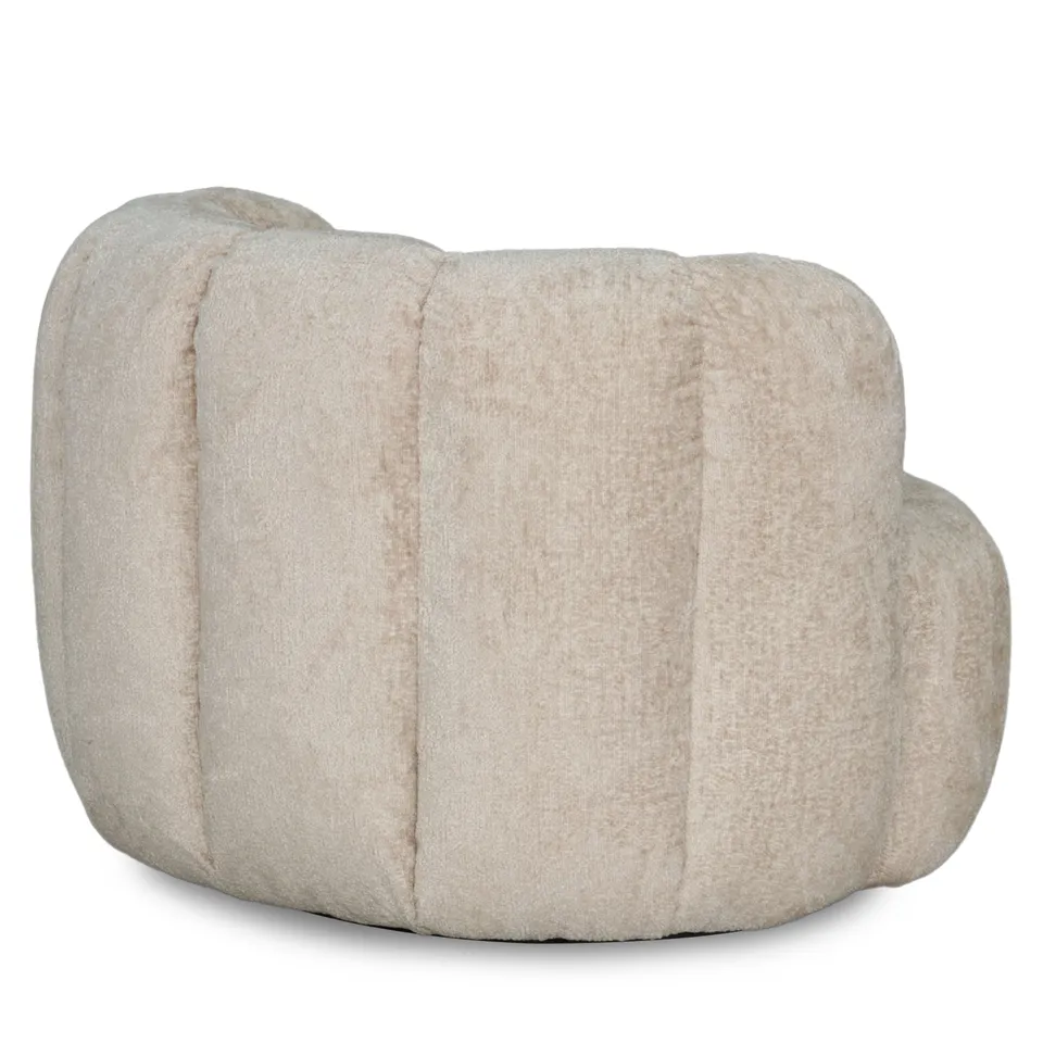 BRAND NEW BOXED HUIT OCTO SWIVEL CHAIR IN GLAM SAND FABRIC