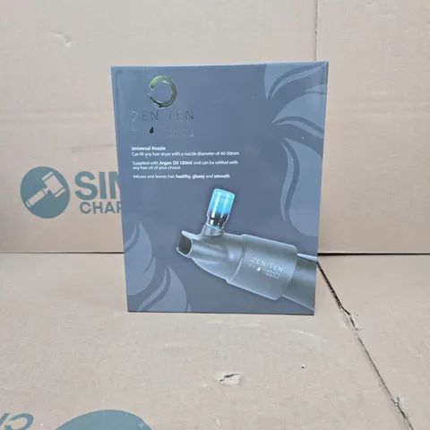 ZEN TEN OIL THERAPY KIT – UNIVERSAL NOZZLE ATTACHMENT + 100ML ARGAN OIL BOXED