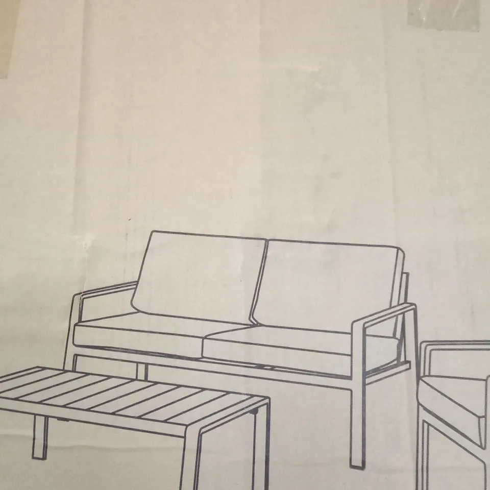 BOXED MOOREA ALUMINIUM GARDEN SOFA 