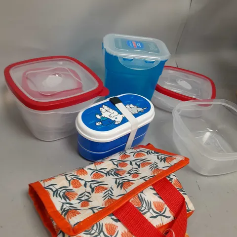 BOX OF APPROXIMATELY 5 ASSORTED TUPPERWARE DISHES  