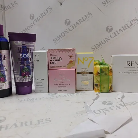 LOT OF BEAUTY PRODUCTS TO INCLUDE RENBE FLAWLESS FACE TOWELS, CLEANSING BALM, ETC