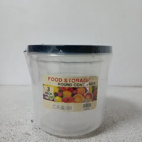 FOOD STORAGE ROUND CONTAINER – 3 PACK