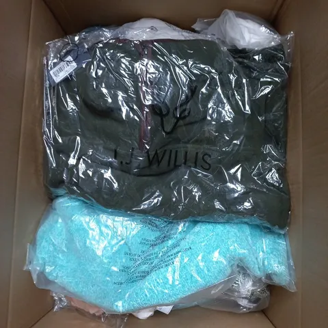 BOX CONTAINING A MIX OF APPROXIMATELY 20 ASSORTED ITEMS INCLUDING CLOTHING, SHOES ETC.