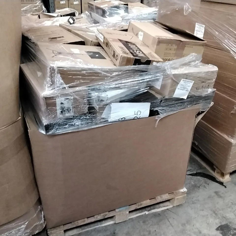 PALLET TO CONTAIN A LARGE QUANTITY TV AND MONITOR WALL/DESK MOUNTS AND BRACKETS // BRANDS AND SIZES VARY
