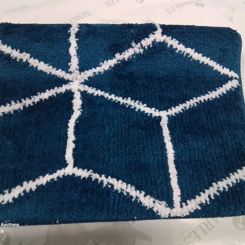 BRAND NEW PACO HOME 540 KAUNAS 50X80CM BLUE BATH MAT