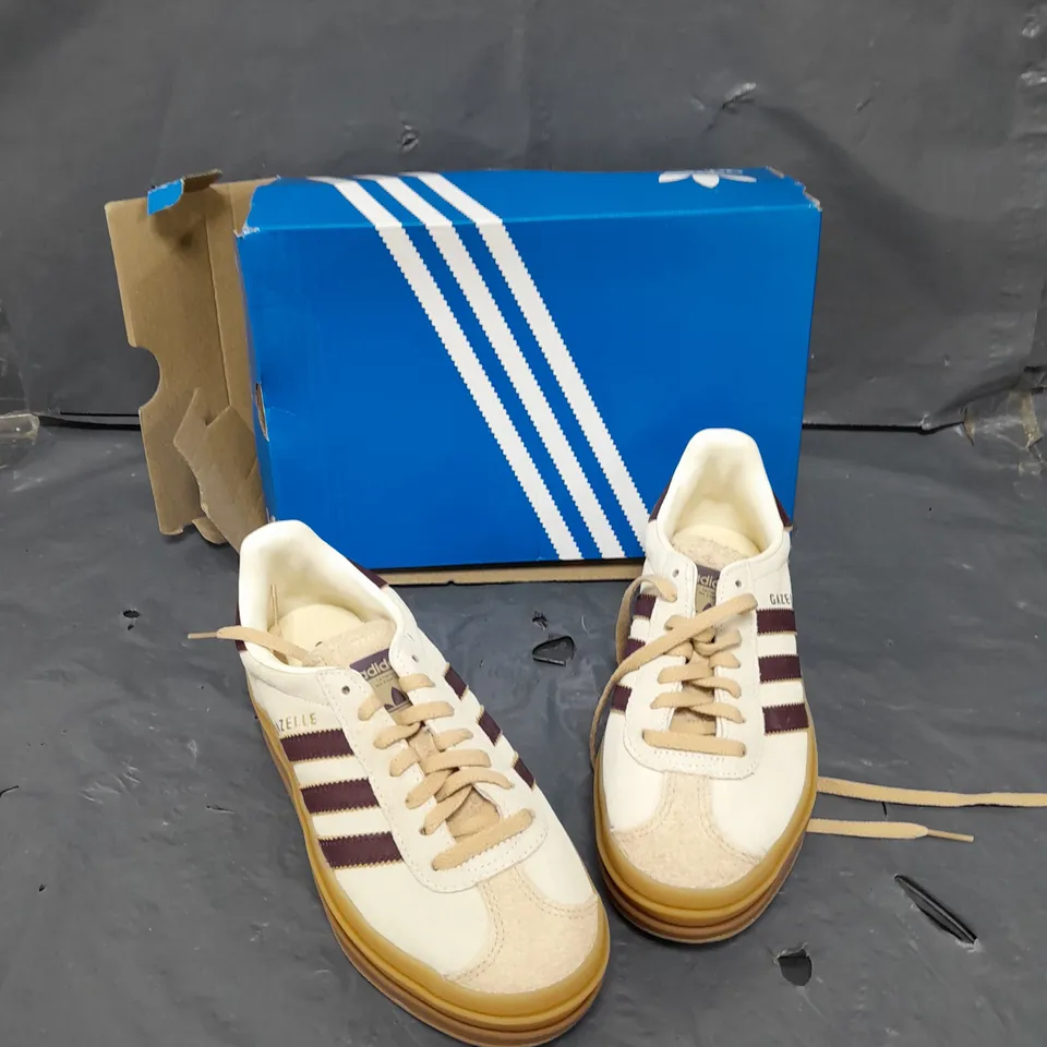 UNBOXED PAIR OF ADIDAS GAZELLE BOLD WOMENS UK 3