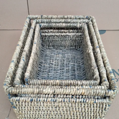 SET OF 3 WOVEN STORAGE BASKETS