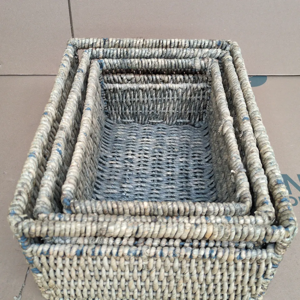 SET OF 3 WOVEN STORAGE BASKETS 
