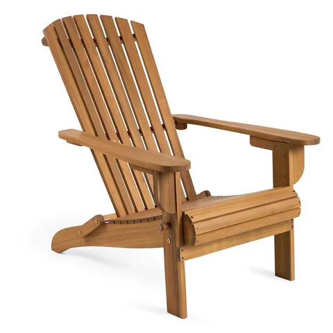 BOXED SOLID WOOD FOLDING ADIRONDACK CHAIR