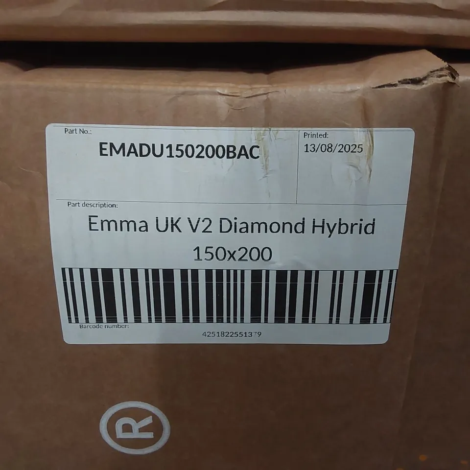 BRAND NEW BOXED EMMA UK V2 DIAMOND HYBRID 150 x 200CM KING SIZE MATTRESS 