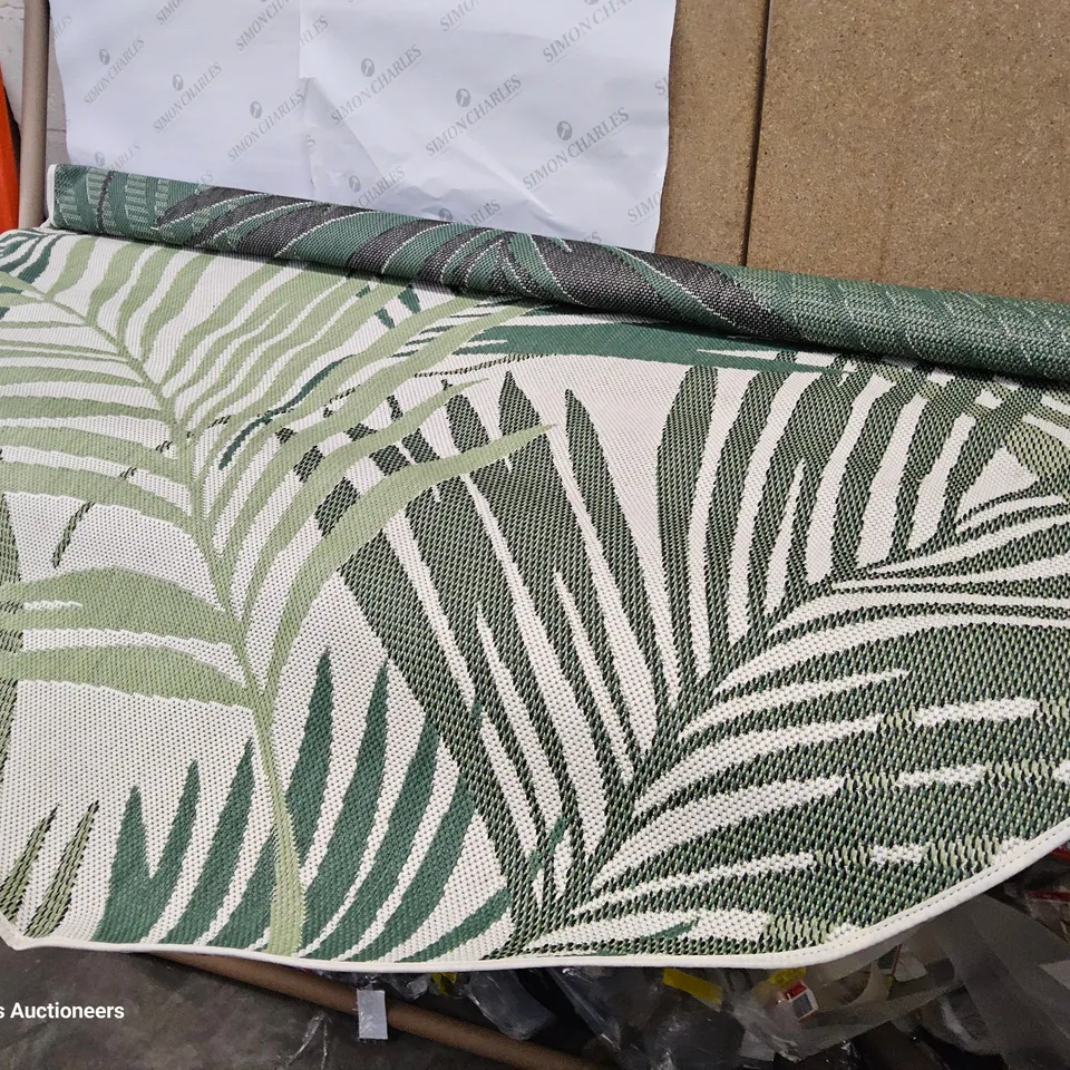 ACADIAN FLATWEAVE GREEN CIRCULAR RUG 200 diameter 