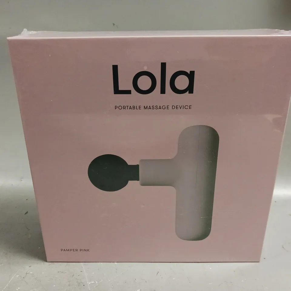 BOXED AND SEALED LOLA PORTABLE MASSAGE DEVICE - PAMPER PINK