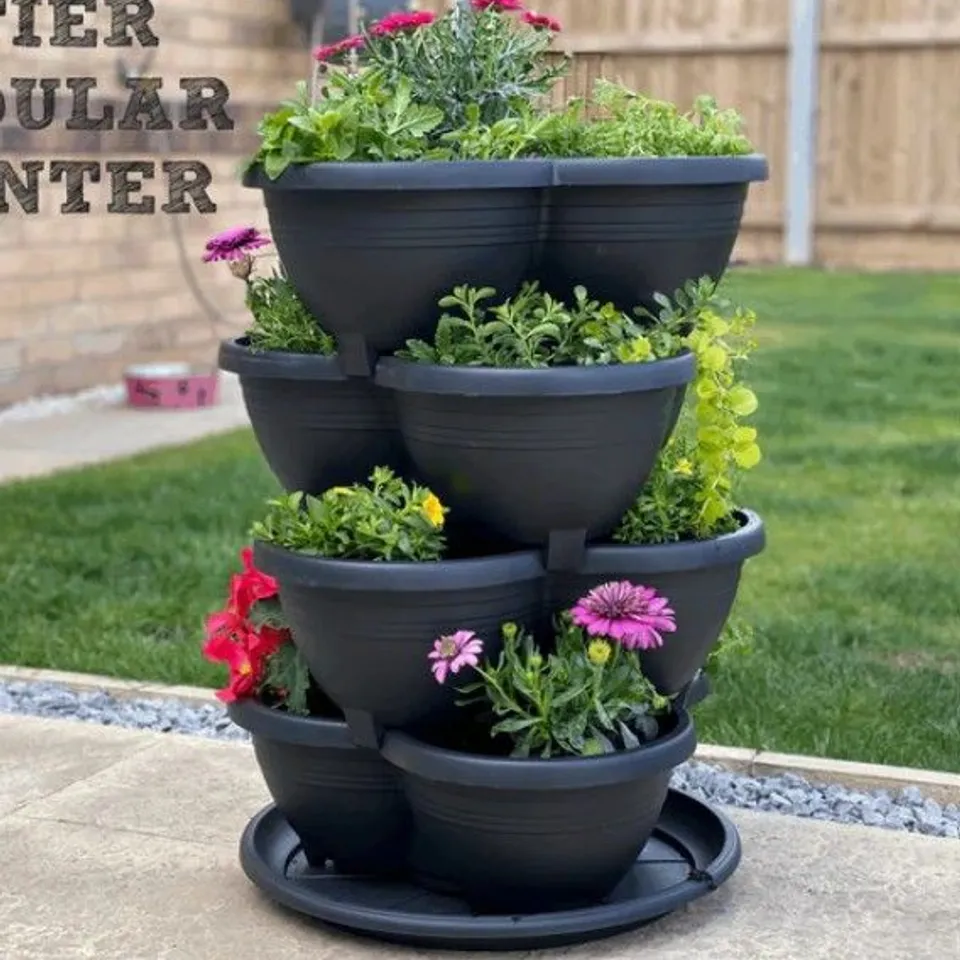 S-FIXX 4 TIER VERTICAL MODULAR PLANTER 