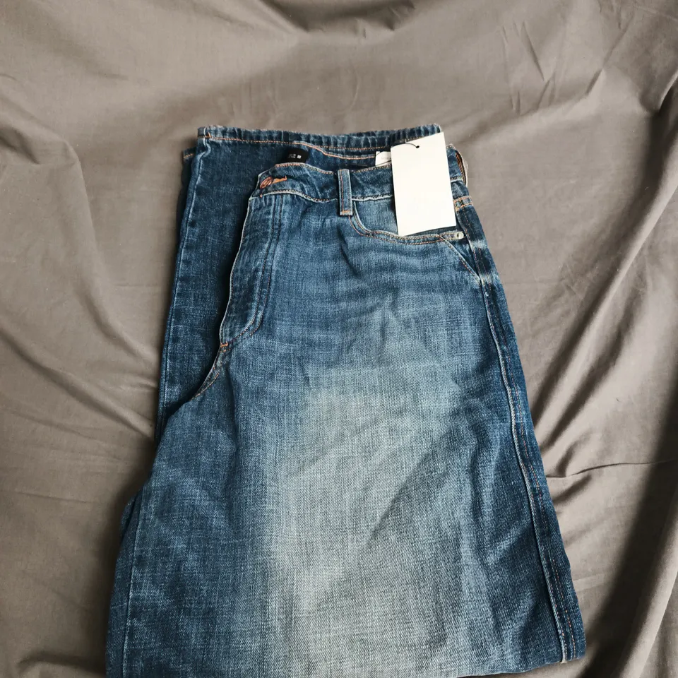 ZARA LOW RISE STRAIGHT JEANS – BLUE DENIM SIZE 38