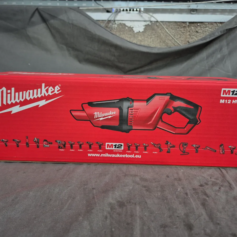 MILWAUKEE M12 HV-0 CORDLESS VACUUM CLEANER – BOXED