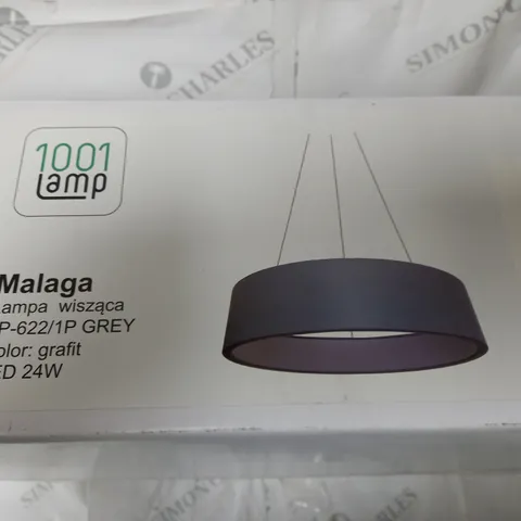 BOXED 1001LAMP MALAGA CEILING LIGHT DOME PENDANT LIGHT GREY
