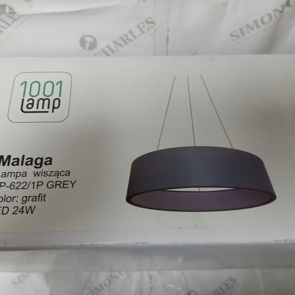BOXED 1001LAMP MALAGA CEILING LIGHT DOME PENDANT LIGHT GREY
