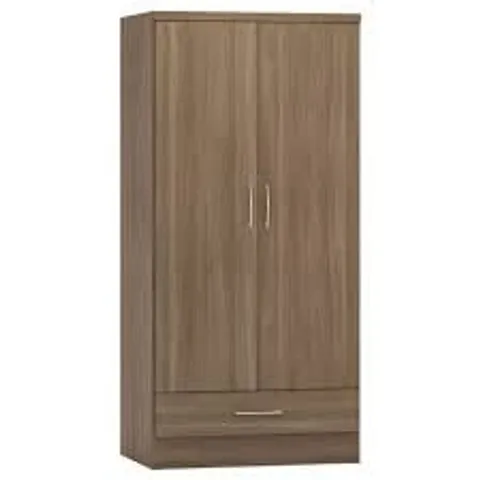 BOXED NEVADA WARDROBE IN RUSTIC OAK 1/2 BOXES - INCOMPLETE AS NO BOX 2