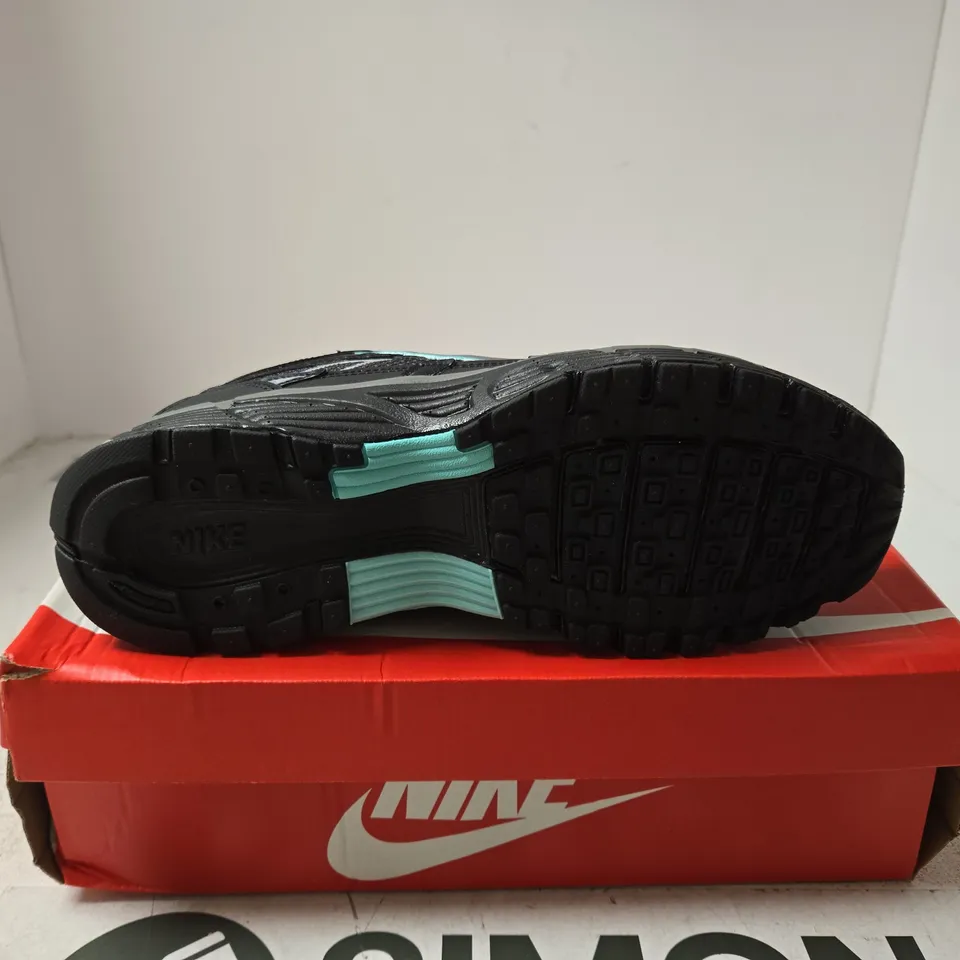NIKE P-6000 TRAIL RUNNING SHOES – BLACK WITH TURQUOISE ACCENTS UK 10