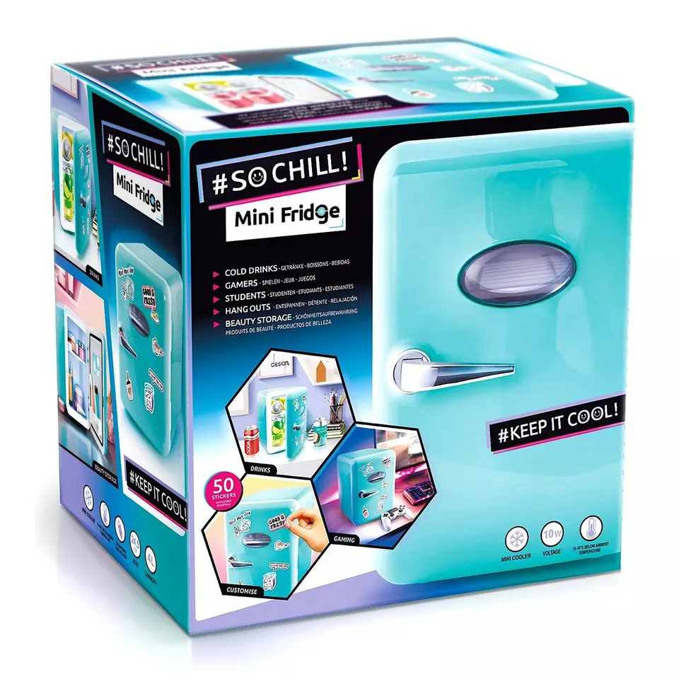 BOXED SO CHILL MINI FRIDGE IN TEAL RRP £44.99