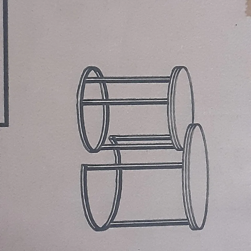 BOXED NESTED SIDE TABLES IN METAL BLACK , BOX 1/2 ONLY , NO BOX 2/2