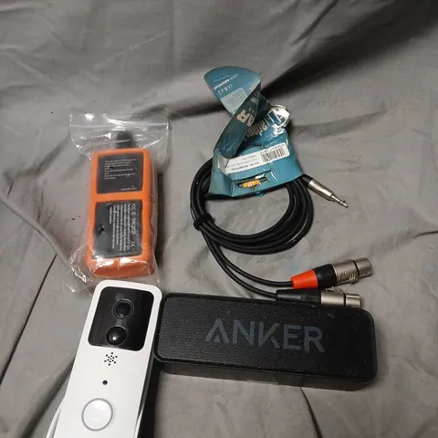APPROXIMATELY 10 ASSORTED ELECTRICAL PRODUCTS TO INCLUDE WIRELESS SPEAKER, AUDIO CABLE, DATA CABLES ETC 
