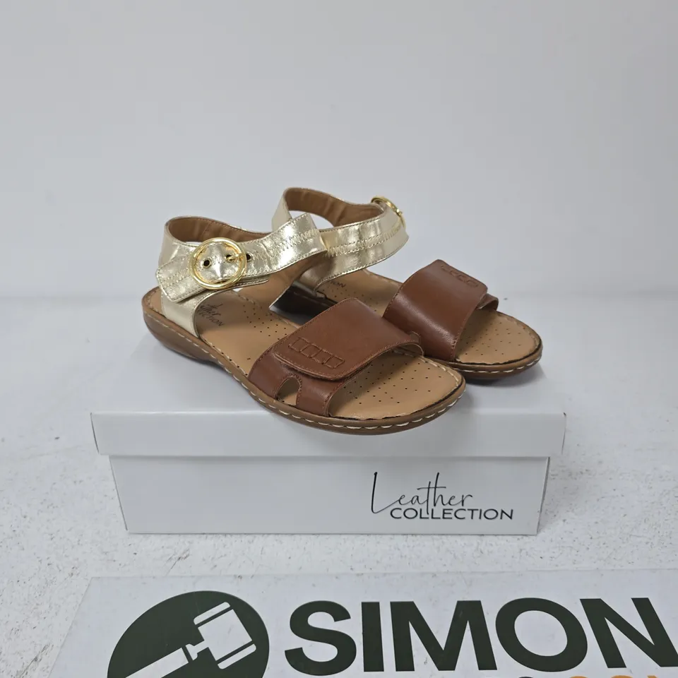 NATASHA LEATHER SANDALS – WOMEN’S, UK SIZE 7, TAN
